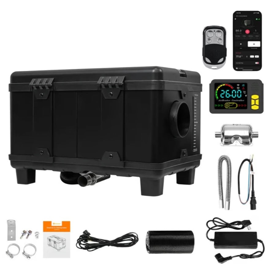 Sunster TB10 Black Edition 8 kW Toolbox Dieselfyr 12 V / 24 V & 110–240 V – Bluetooth