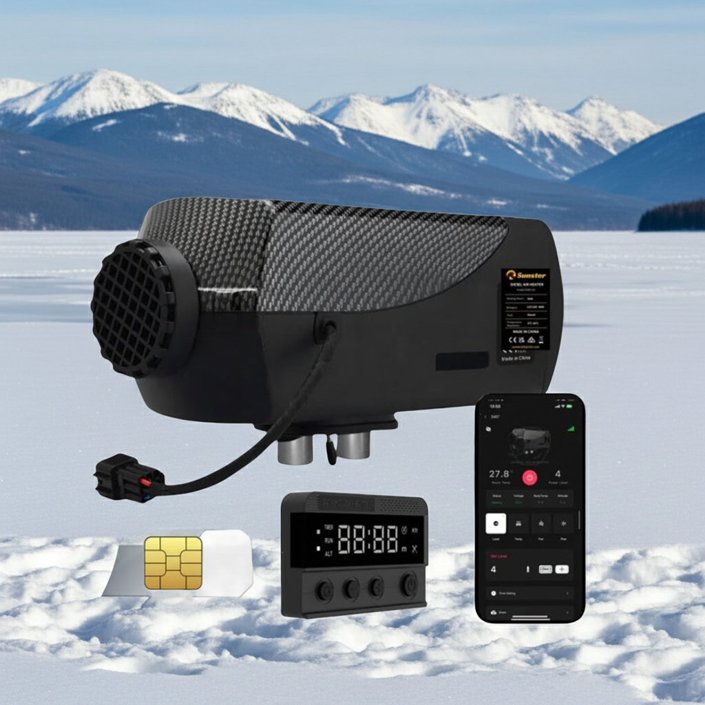 Sunster 8kW dieselfyr 12/24V med GSM