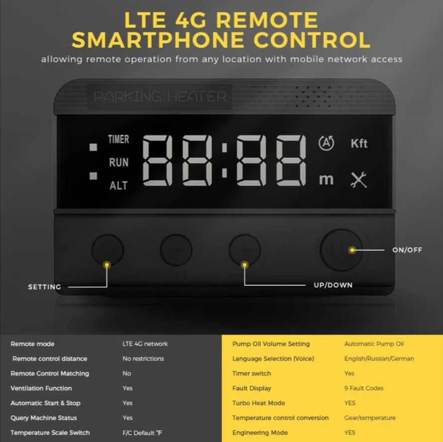 Sunster Dieselfyr 8kW 12/24V GSM/LTE