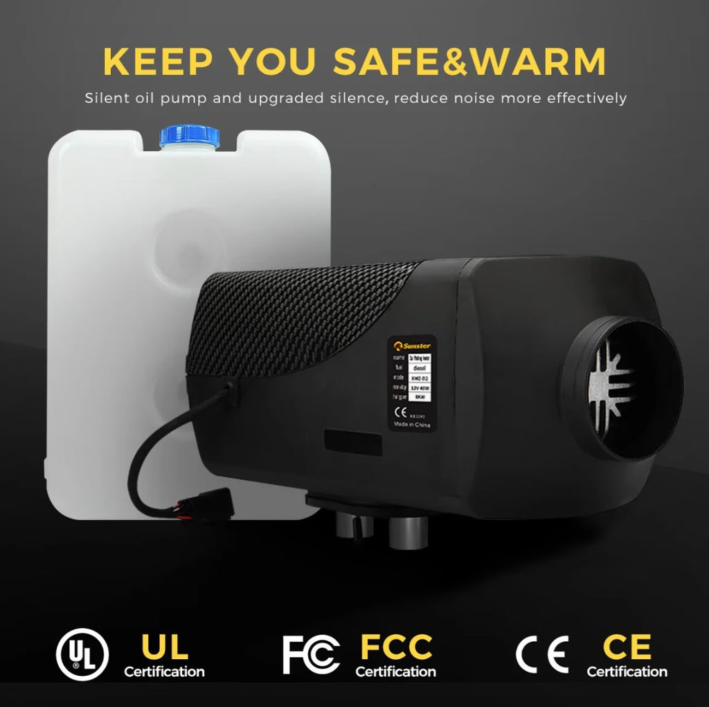 Sunster 8kW dieselfyr 12/24V med GSM