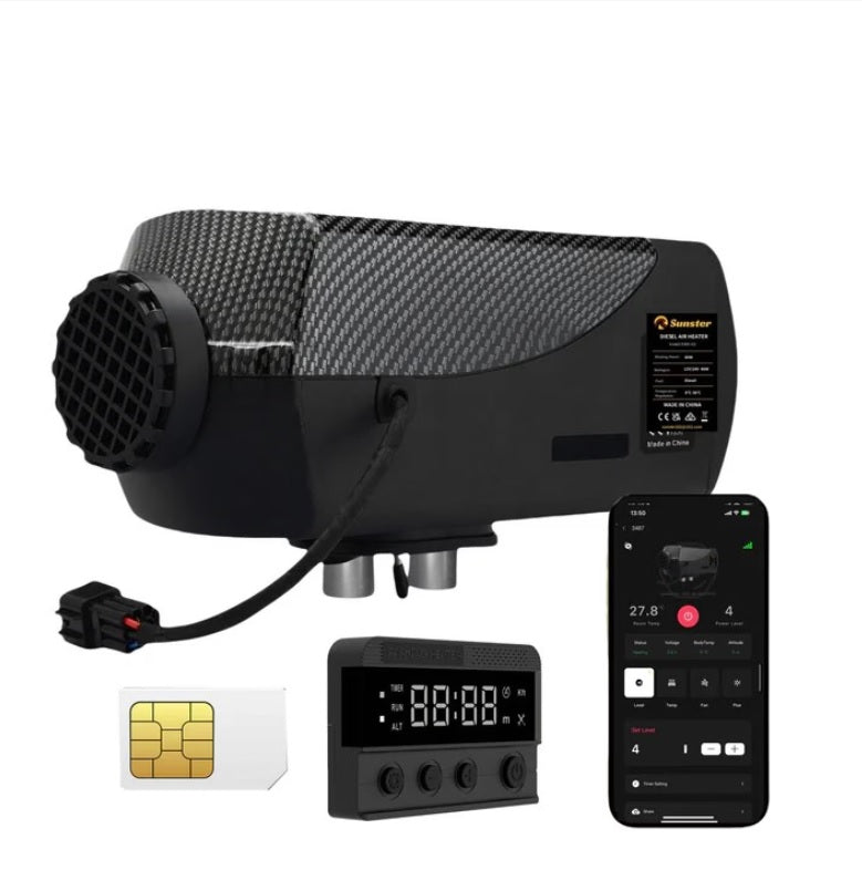 Sunster 8kW dieselfyr 12/24V med GSM