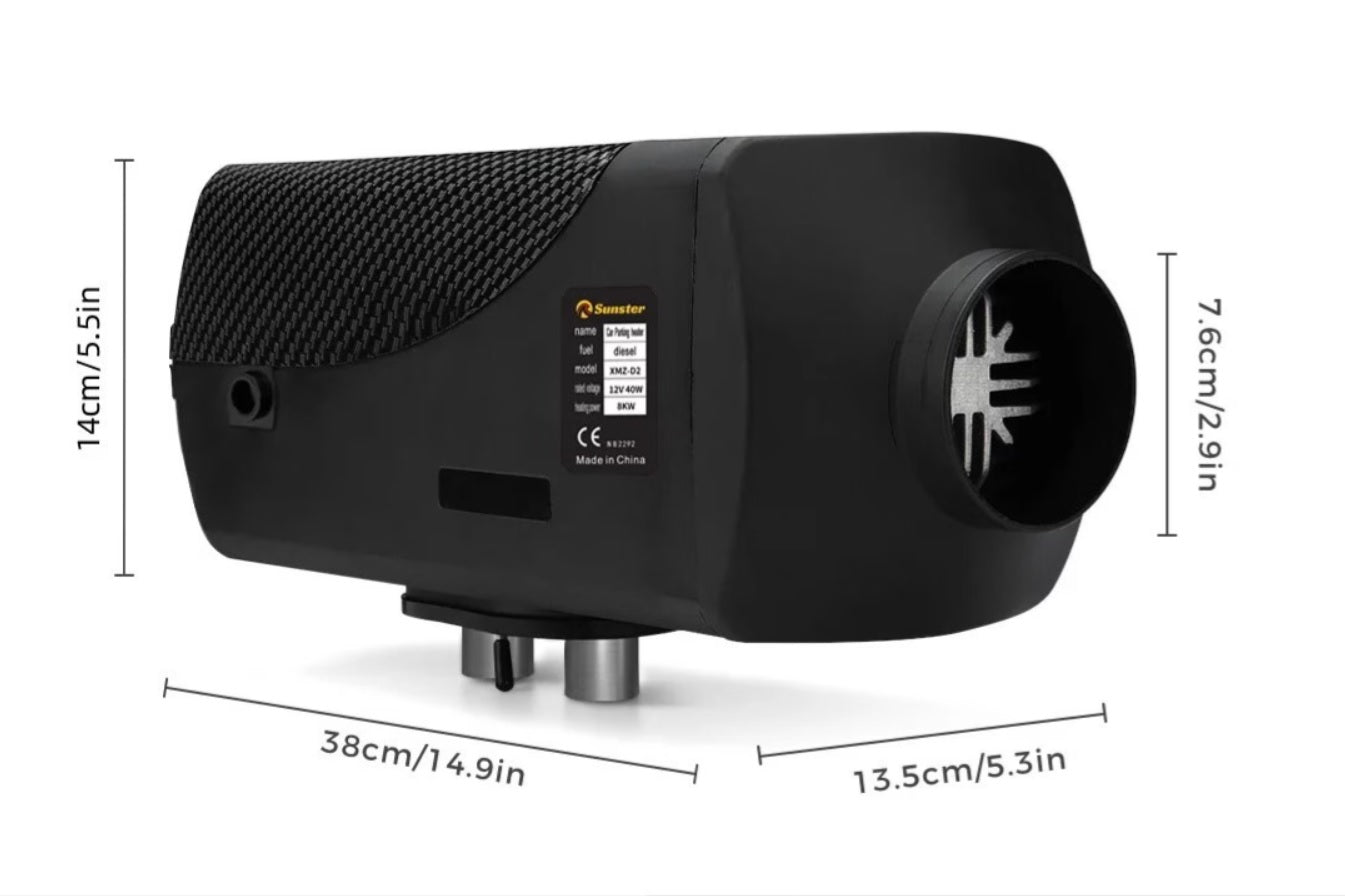 Sunster Dieselfyr 5kW 12/24V med Bluetooth